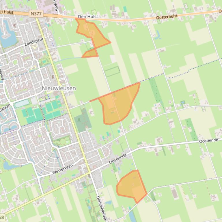 Kaart van postcodegebied 7711BJ.