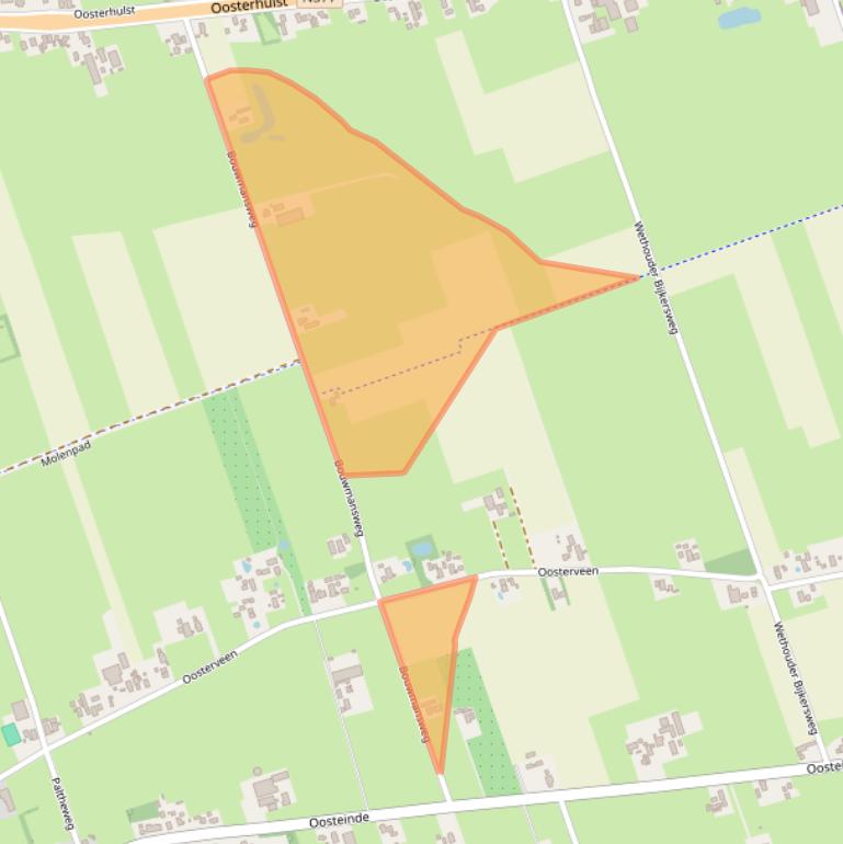 Kaart van postcodegebied 7711BK.