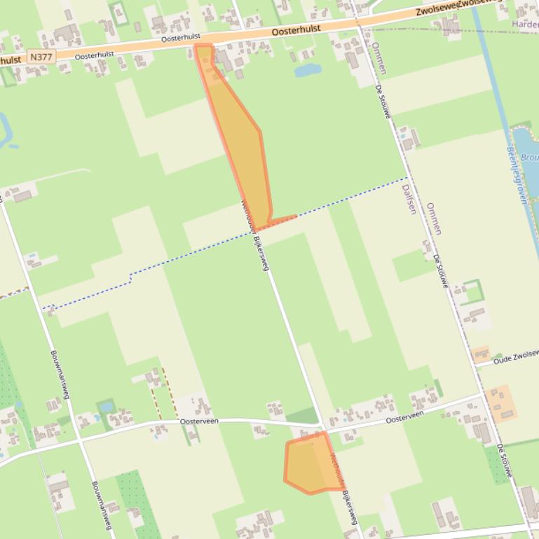 Kaart van postcodegebied 7711BL.