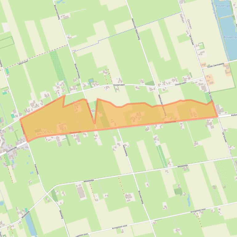 Kaart van postcodegebied 7711BW.