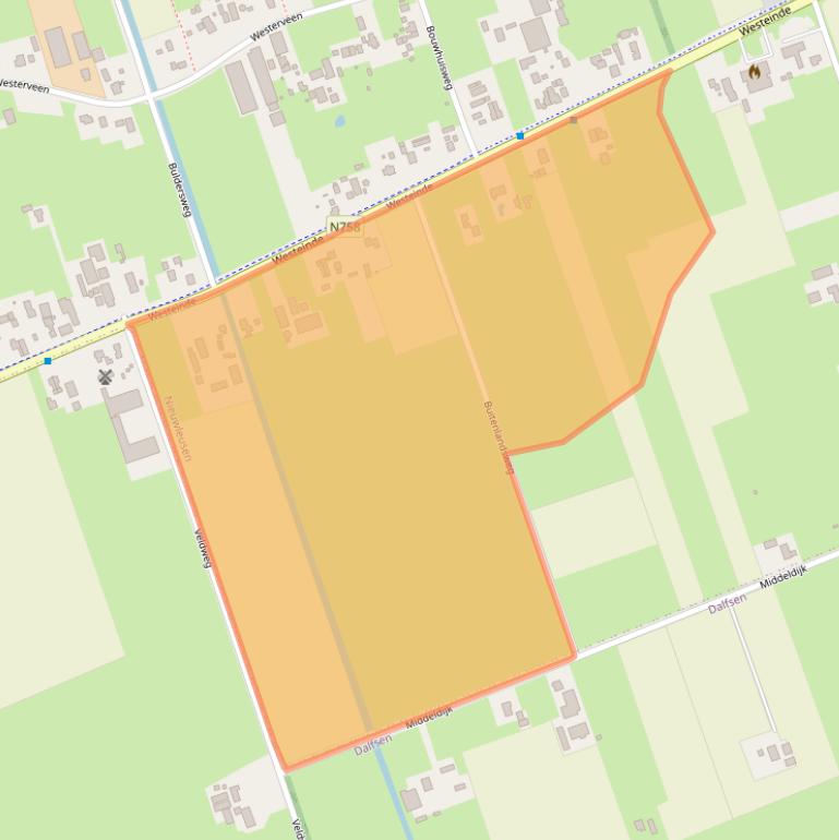 Kaart van postcodegebied 7711CJ.