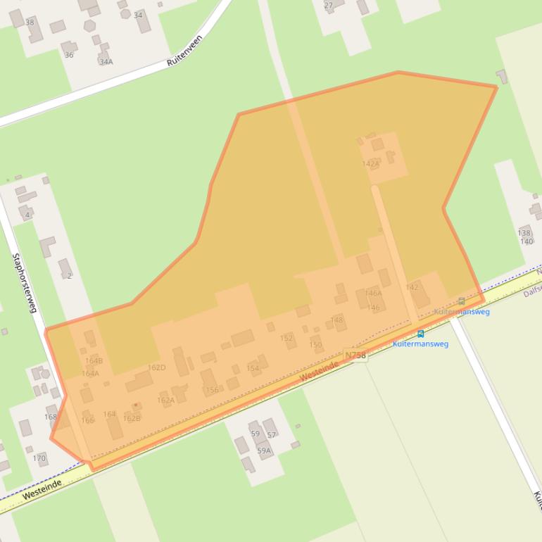 Kaart van postcodegebied 7711CR.