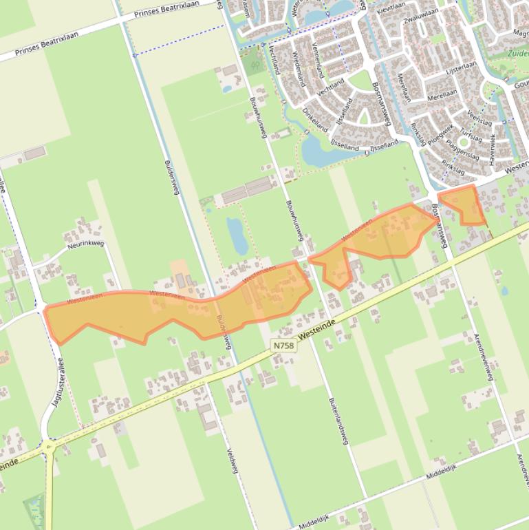 Kaart van postcodegebied 7711DB.