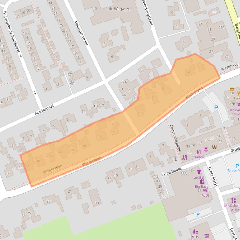 Kaart van postcodegebied 7711DC.