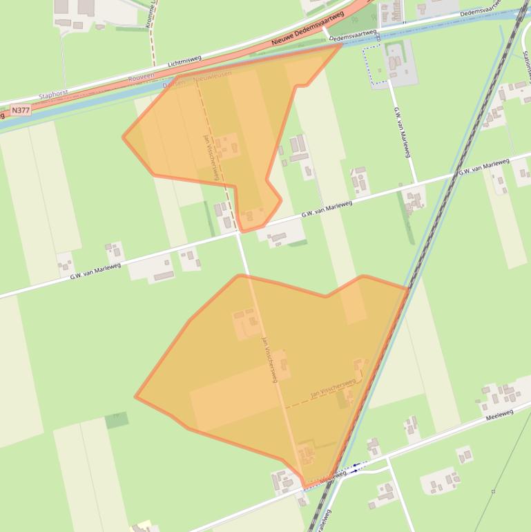 Kaart van postcodegebied 7711ES.