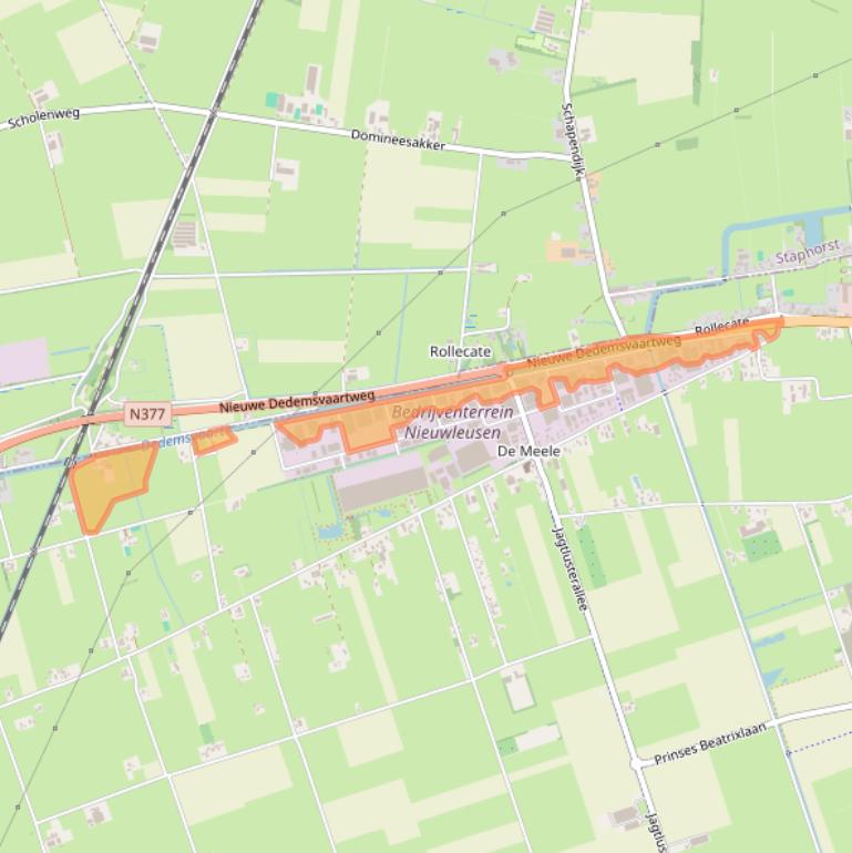 Kaart van postcodegebied 7711GG.