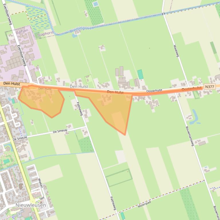 Kaart van postcodegebied 7711GJ.