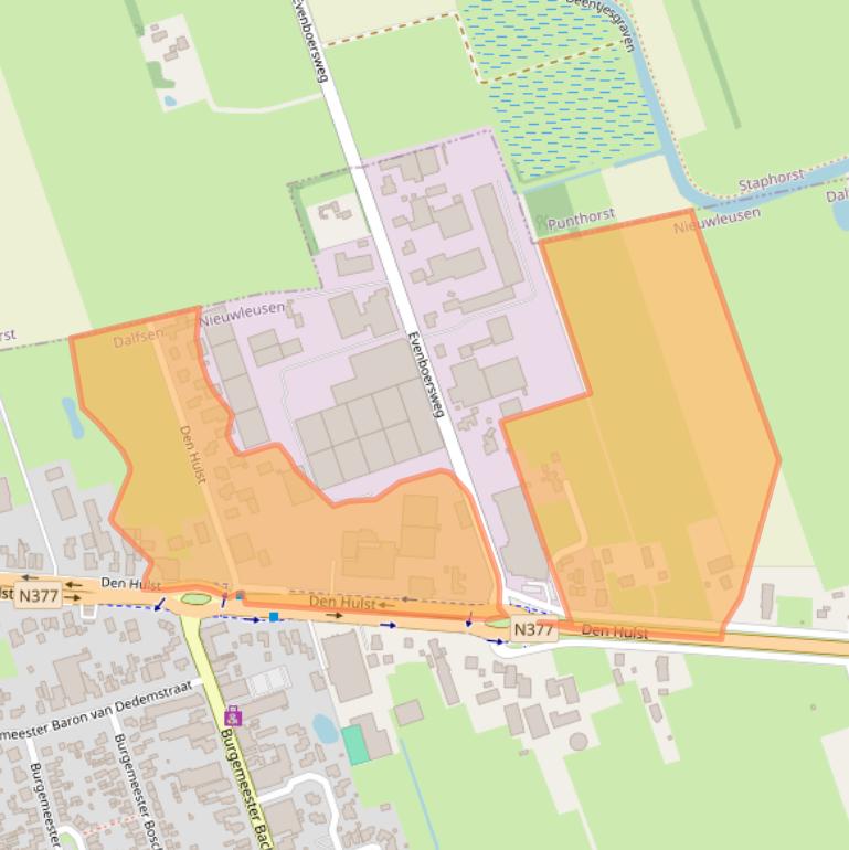 Kaart van postcodegebied 7711GP.