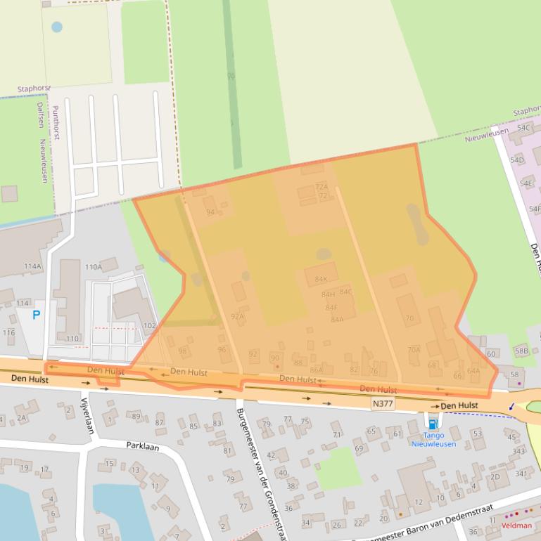 Kaart van postcodegebied 7711GR.
