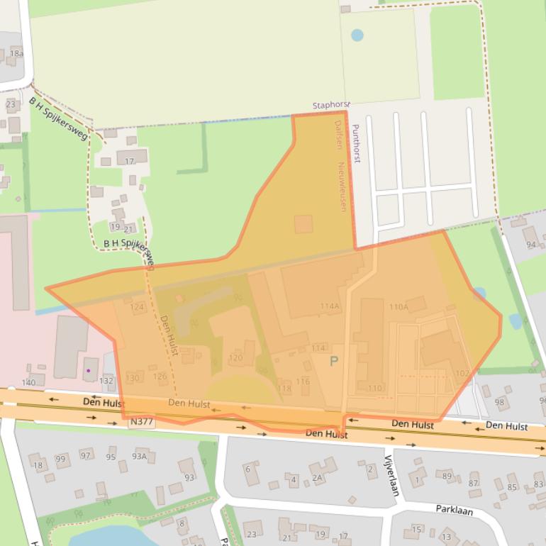 Kaart van postcodegebied 7711GS.
