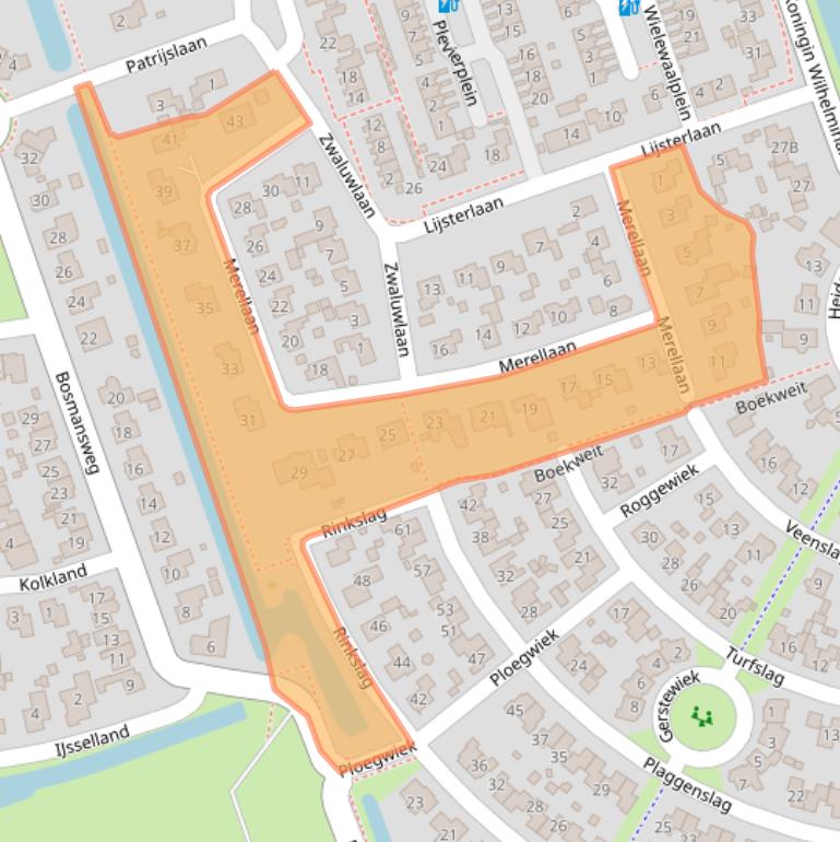 Kaart van postcodegebied 7711LJ.