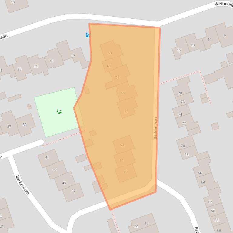 Kaart van postcodegebied 7711MB.