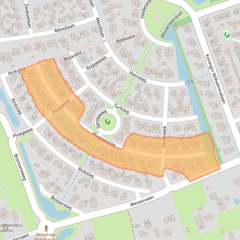 Kaart van postcodegebied 7711MT.