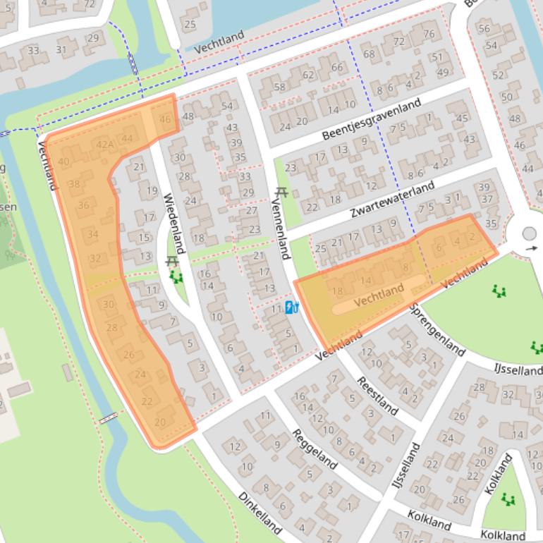 Kaart van postcodegebied 7711VA.