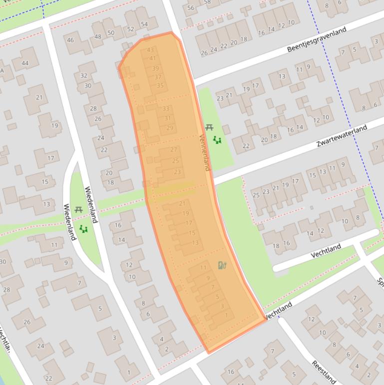 Kaart van postcodegebied 7711VG.