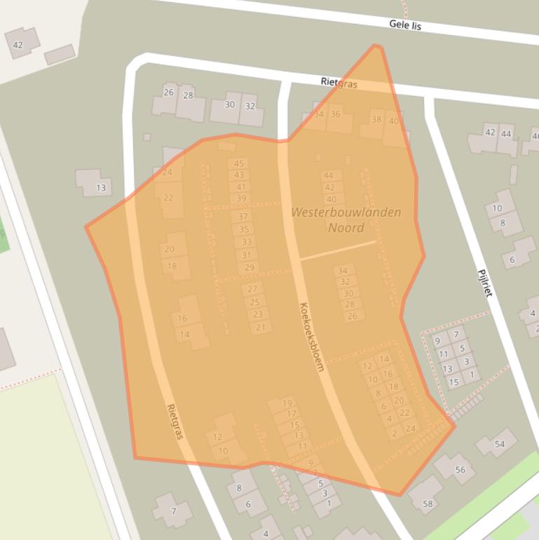 Kaart van postcodegebied 7711ZC.