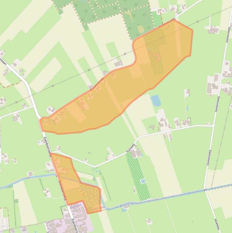 Kaart van postcodegebied 7715PH.