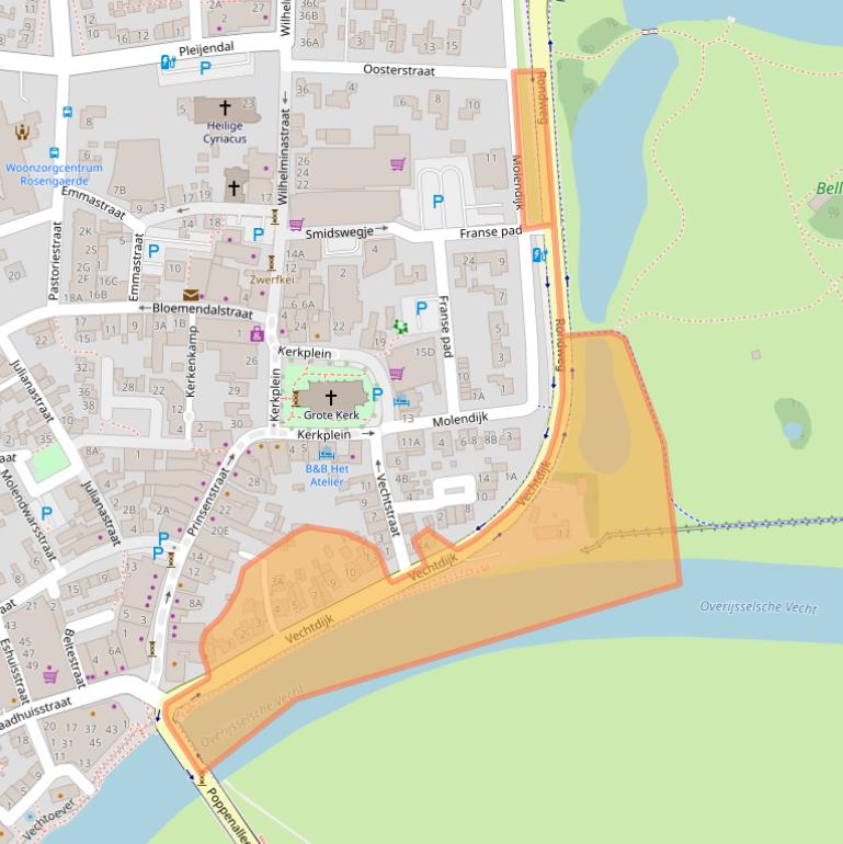 Kaart van postcodegebied 7721AG.