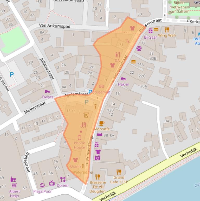 Kaart van postcodegebied 7721AH.