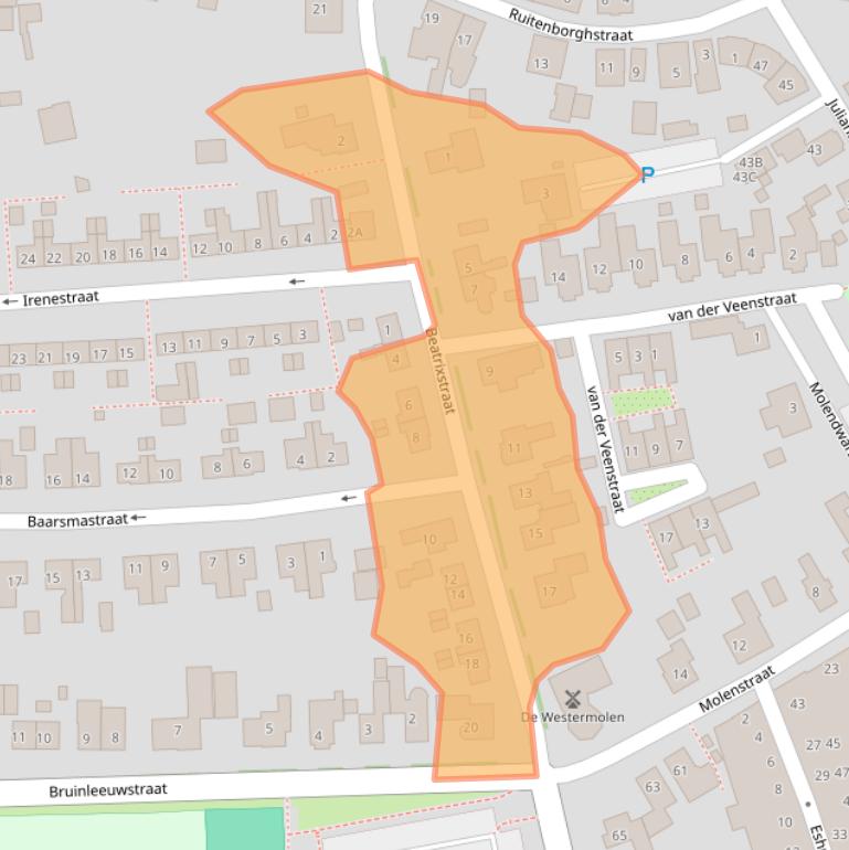 Kaart van postcodegebied 7721AV.