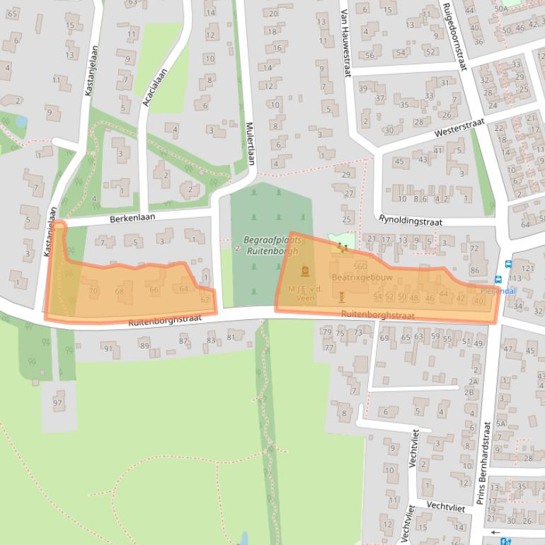 Kaart van postcodegebied 7721BE.