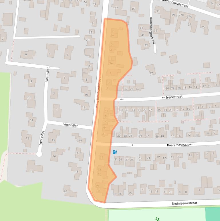 Kaart van postcodegebied 7721BG.