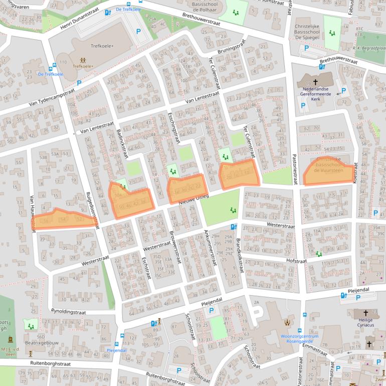 Kaart van postcodegebied 7721BN.