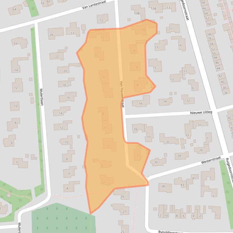 Kaart van postcodegebied 7721BV.
