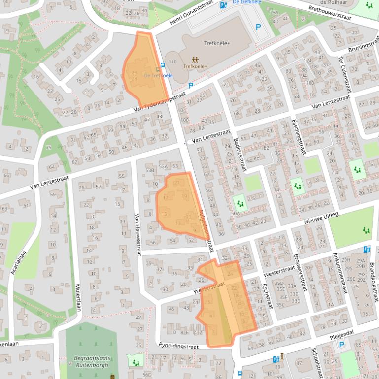 Kaart van postcodegebied 7721BW.