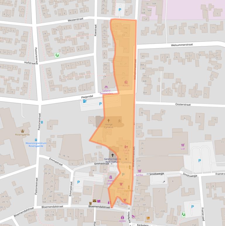 Kaart van postcodegebied 7721CD.