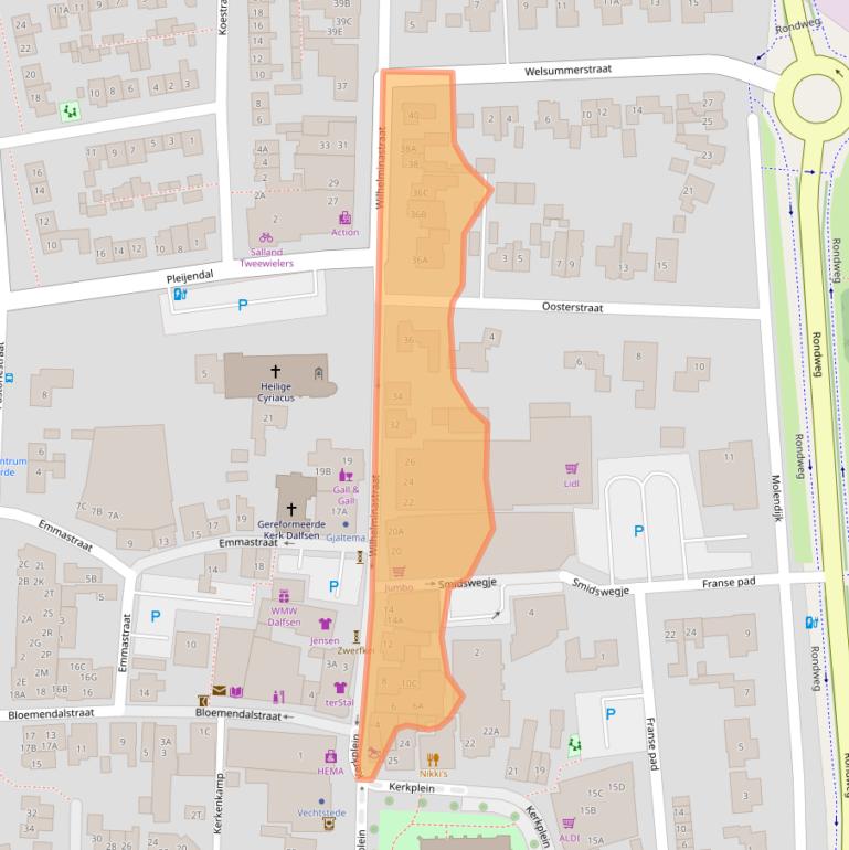 Kaart van postcodegebied 7721CH.