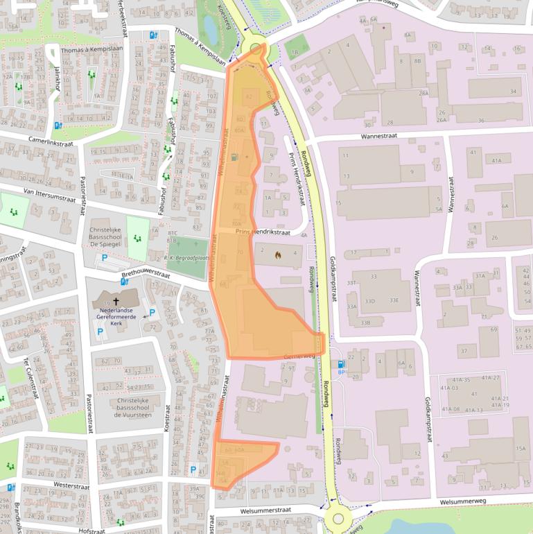 Kaart van postcodegebied 7721CJ.