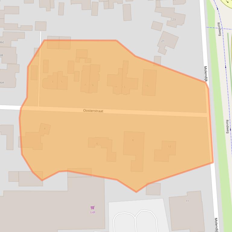 Kaart van postcodegebied 7721CL.