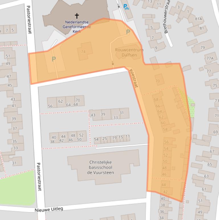 Kaart van postcodegebied 7721CS.