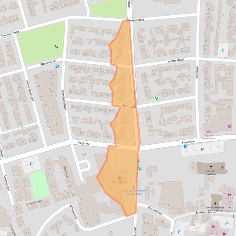 Kaart van postcodegebied 7721CT.