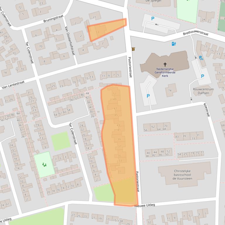 Kaart van postcodegebied 7721CV.