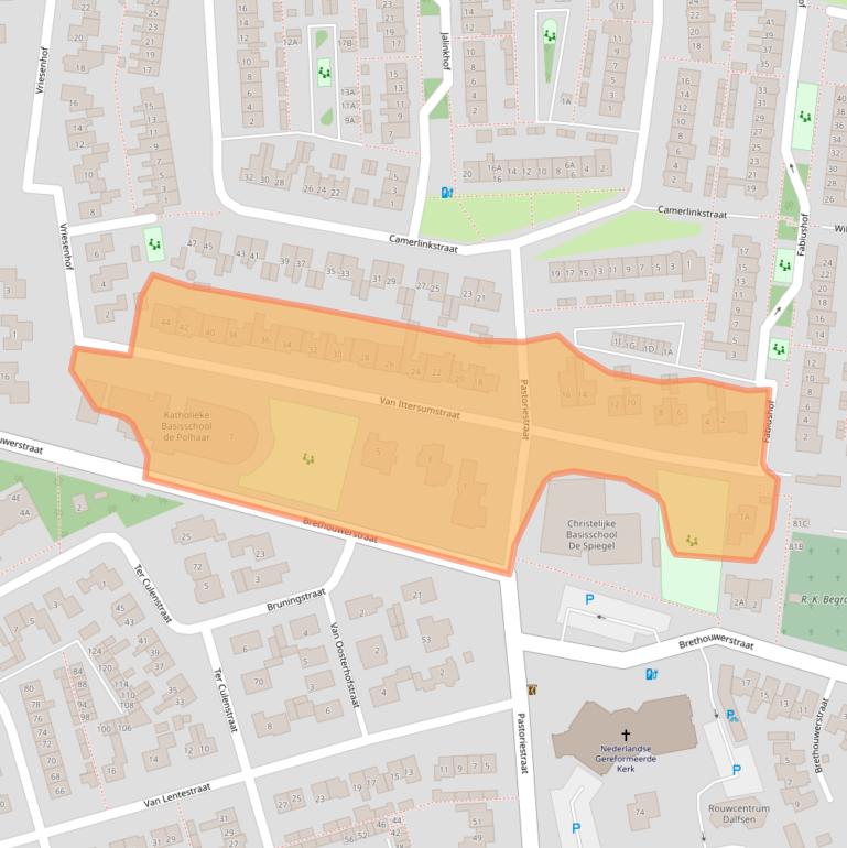 Kaart van postcodegebied 7721DL.