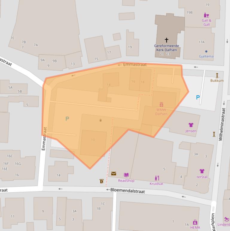 Kaart van postcodegebied 7721DM.