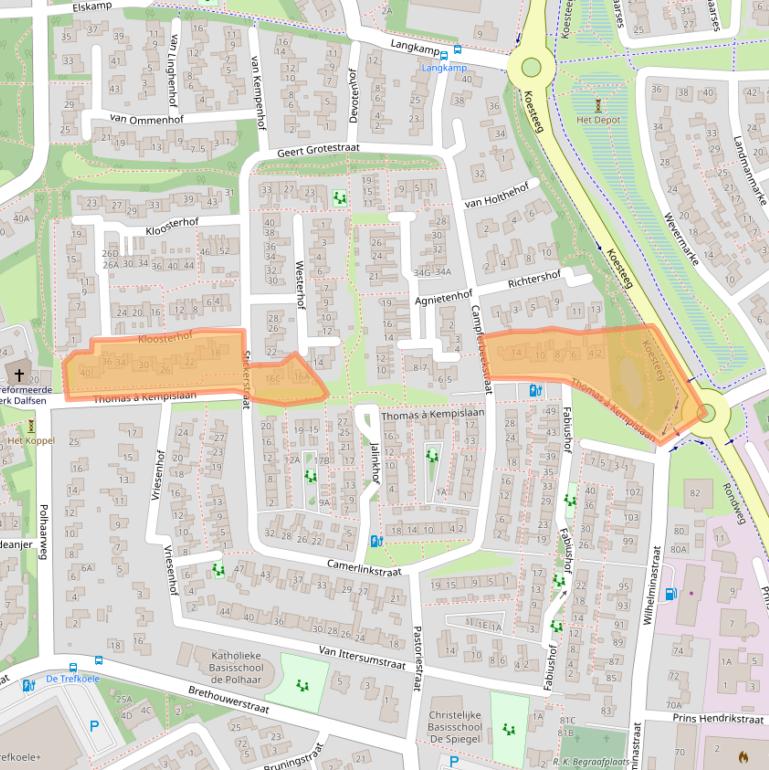 Kaart van postcodegebied 7721DS.