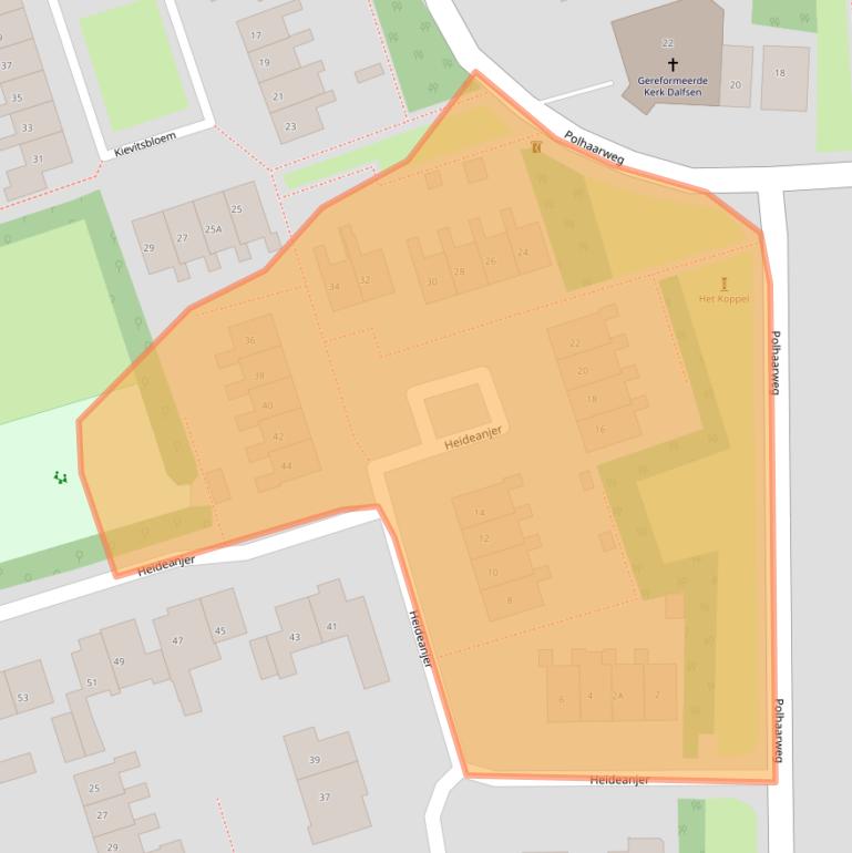 Kaart van postcodegebied 7721HE.