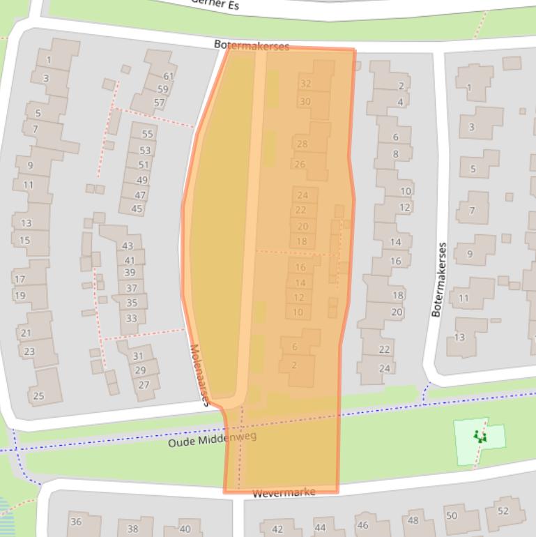 Kaart van postcodegebied 7721KB.