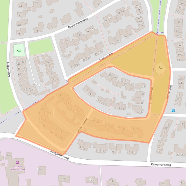 Kaart van postcodegebied 7721KS.