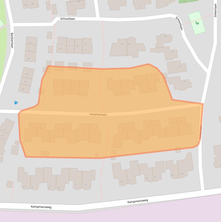 Kaart van postcodegebied 7721KW.
