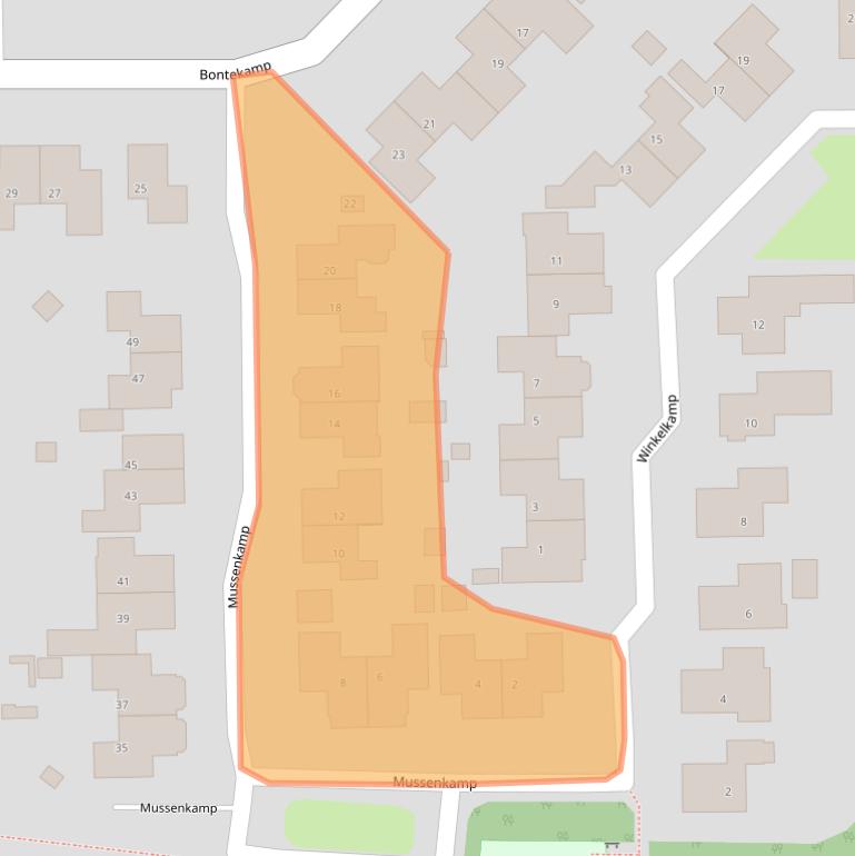 Kaart van postcodegebied 7721VJ.