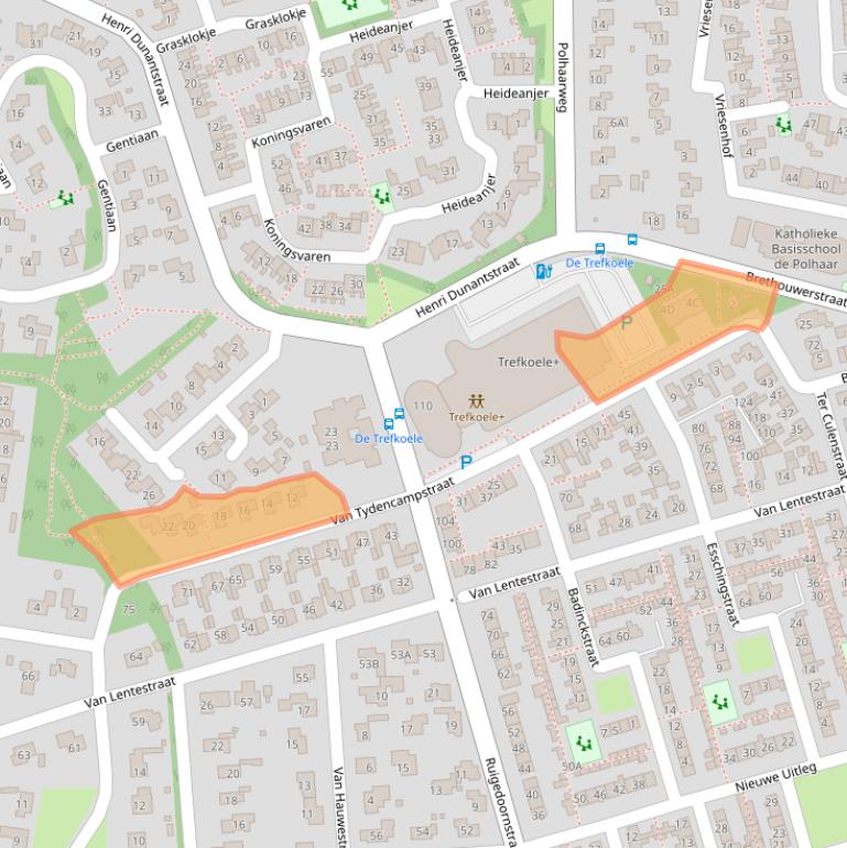 Kaart van postcodegebied 7721XE.