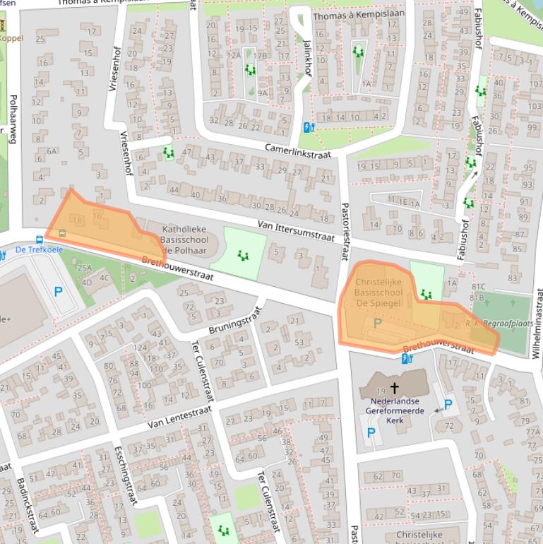 Kaart van postcodegebied 7721XN.