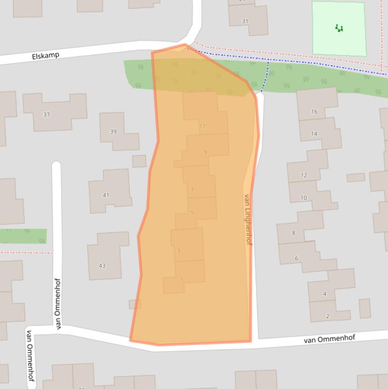 Kaart van postcodegebied 7721XV.