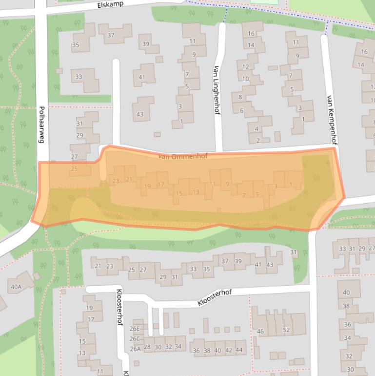 Kaart van postcodegebied 7721XX.