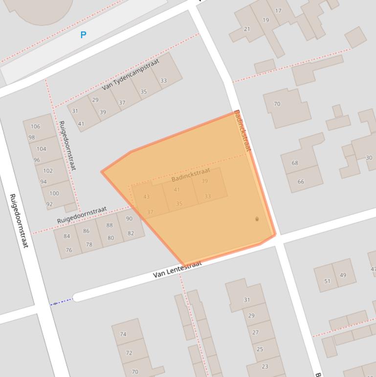 Kaart van postcodegebied 7721ZE.