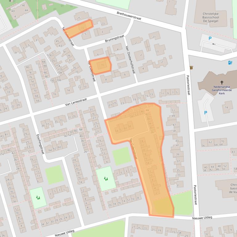 Kaart van postcodegebied 7721ZX.